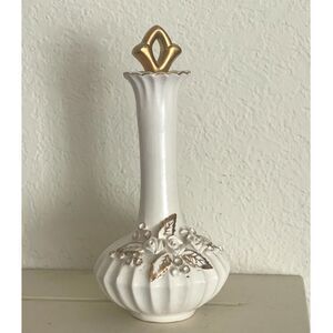 Norcrest Lefton Porcelain Jenny Bottle Style Perfume Bottle Applied Roses J-511